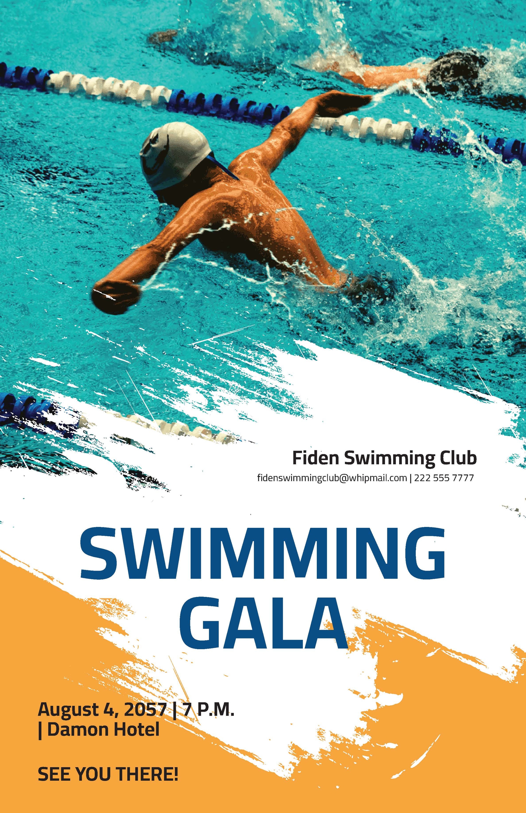 Swimming Gala Poster Template in Illustrator, PSD, Word, Publisher 