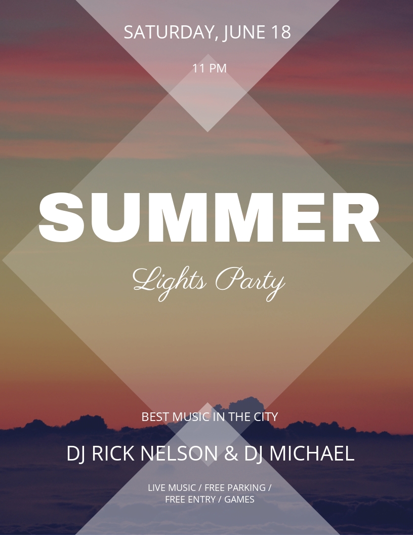 free party flyer templates for microsoft word