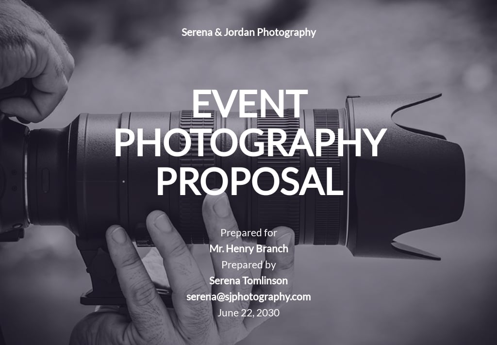 FREE Photography Proposal Templates in PDF