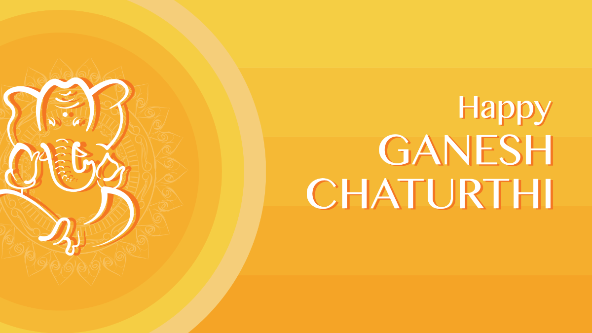 Ganesh Chaturthi Background Vector Template
