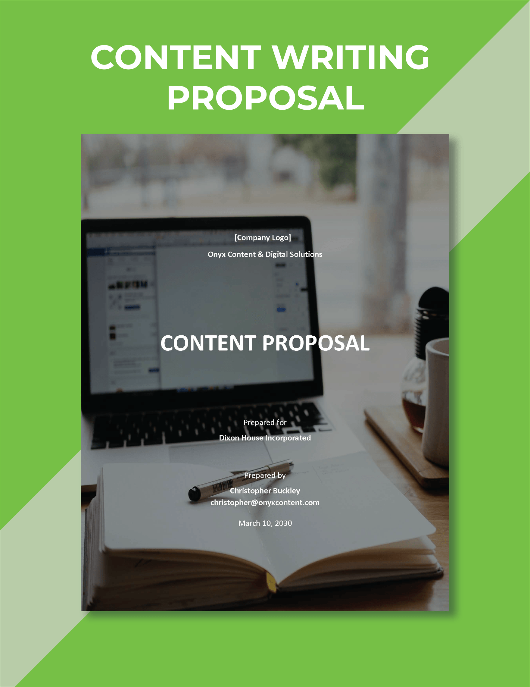 Content Writing Proposal Template