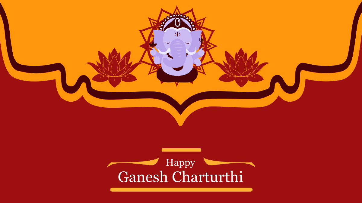 Ganesh Chaturthi Wishes Background Template