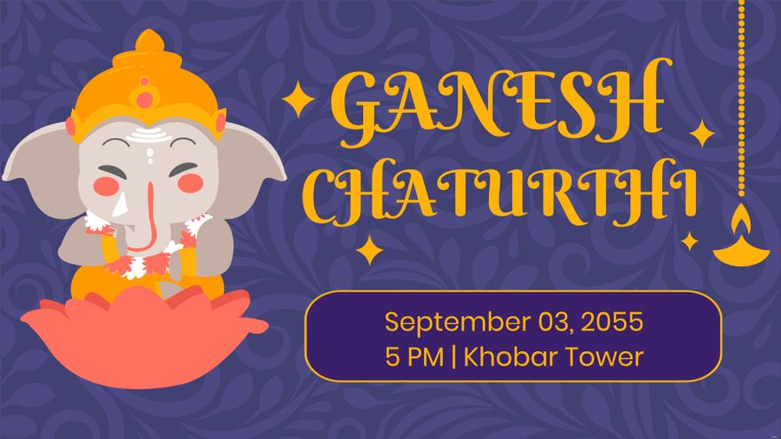 Ganesh Chaturthi Invitation Background