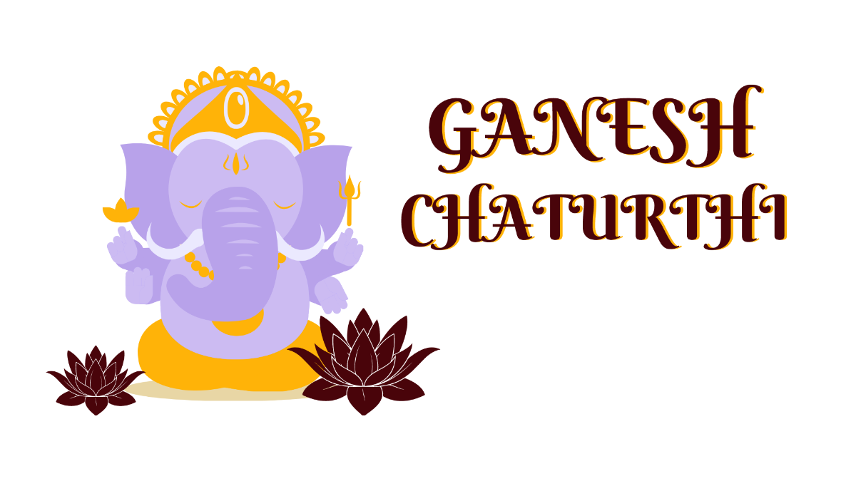 Ganesh Chaturthi Cartoon Background Template