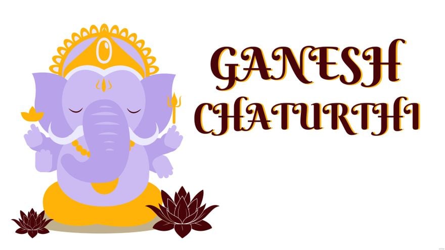 Ganesh Chaturthi Cartoon Background - EPS, Illustrator, JPG, PNG, SVG |  
