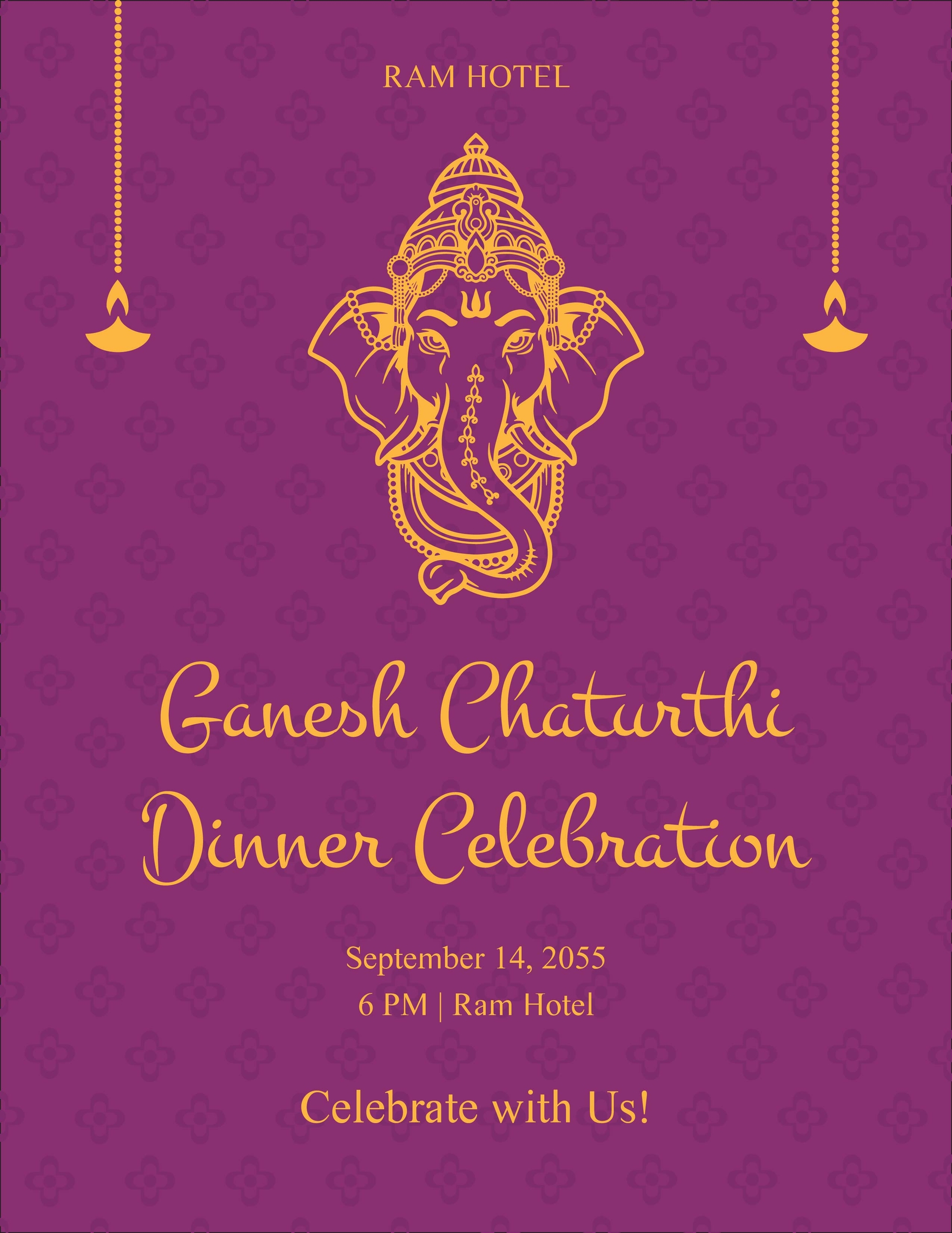 Ganesh Chaturthi Flyer in PSD, Illustrator, Pages, Word, Publisher ...