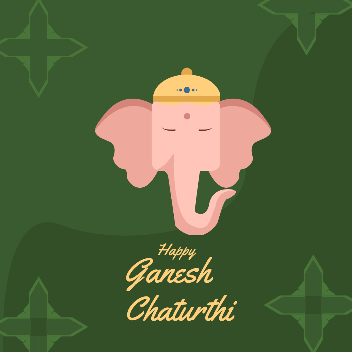 Ganesh Chaturthi Vector Template