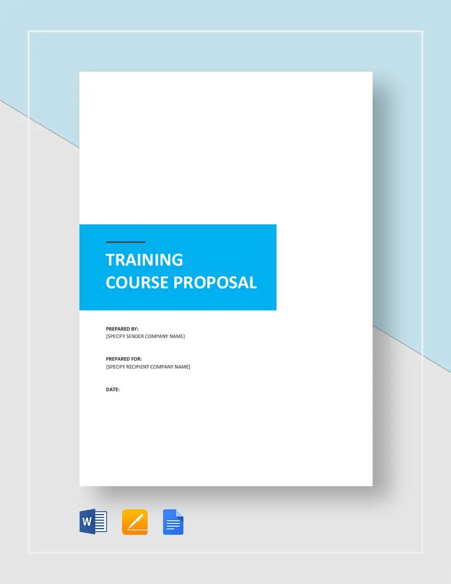 Training Course Proposal Template in Word, Google Docs, Apple Pages