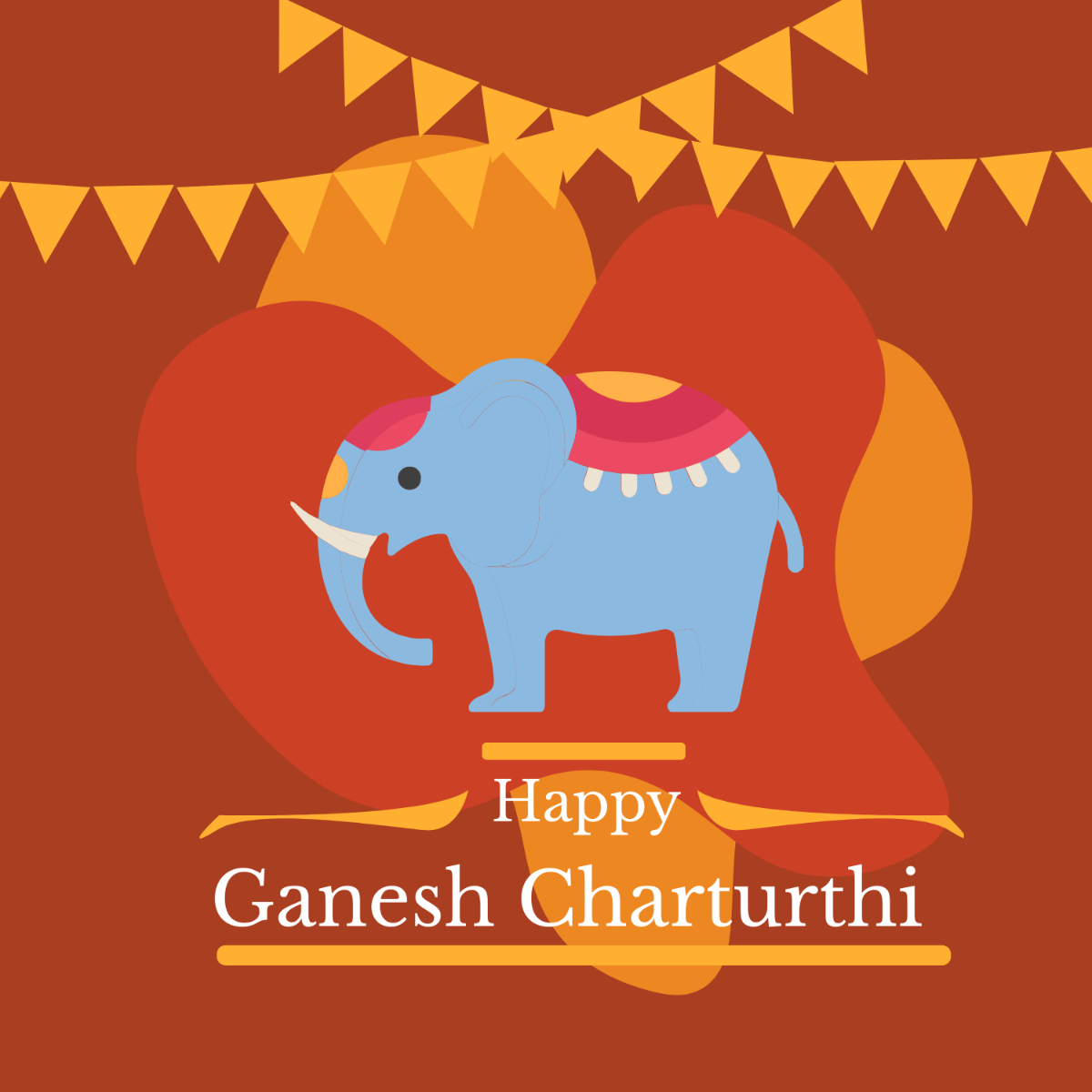 Ganesh Chaturthi Illustration Template