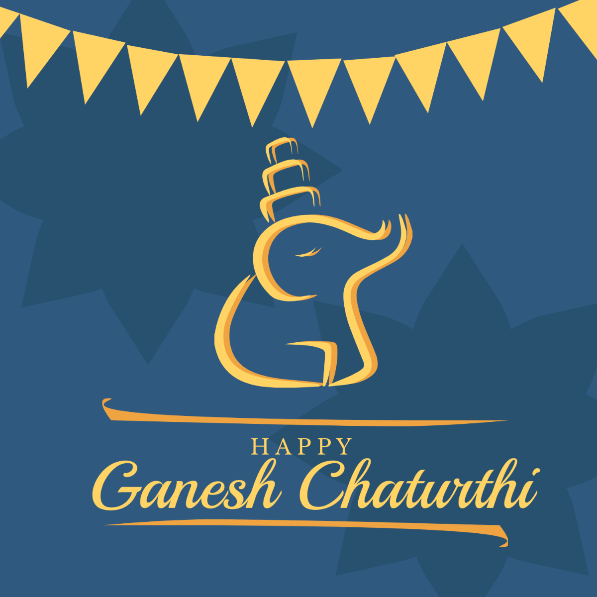 Ganesh Chaturthi Celebration Vector Template