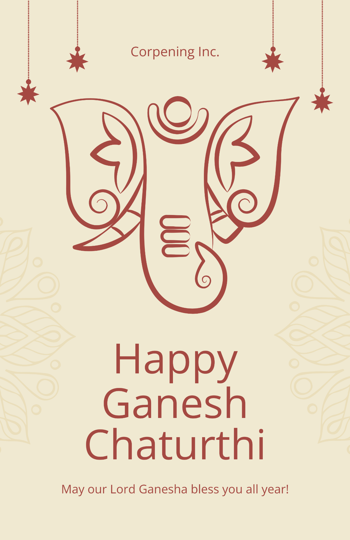Happy Ganesh Chaturthi Poster Template