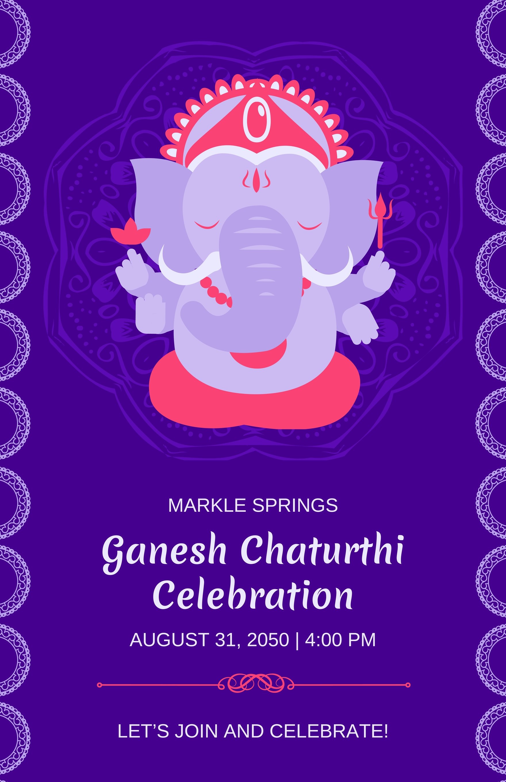 Ganesh Chaturthi Event Poster