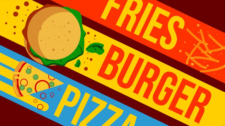 Free Fast Food Background in Illustrator, EPS, SVG, JPG, PNG