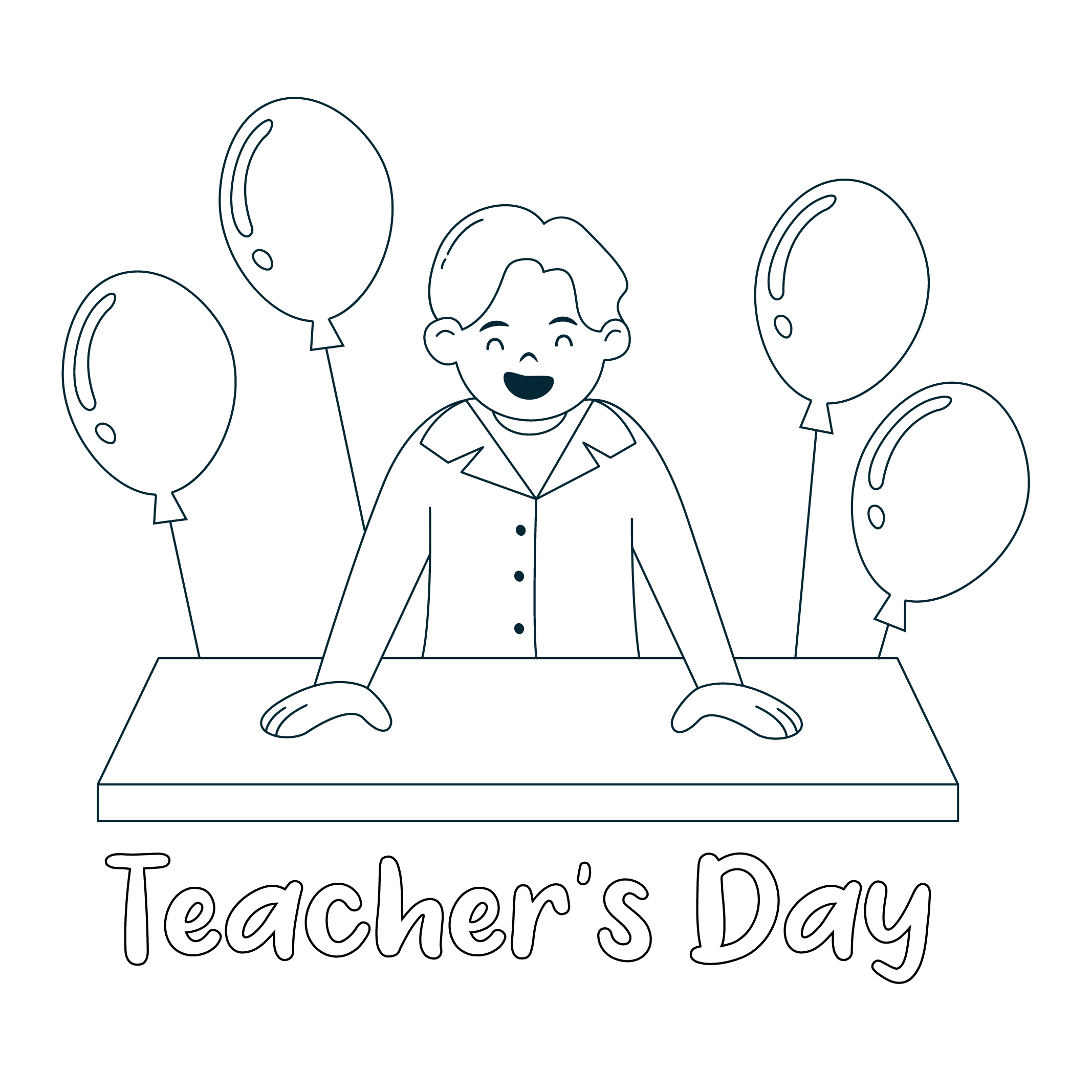 Teacher's Day Special Drawing Step-by-step | DIY Happy Teacher's Day Create  Greeting Card Poster - YouTube