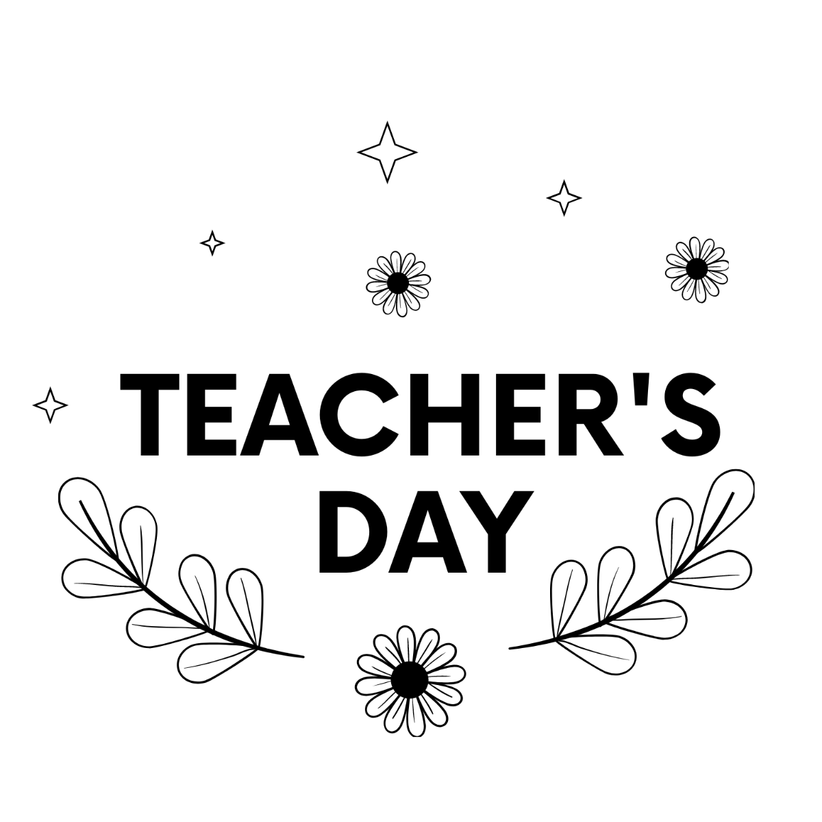 Happy Teachers Day Wish Drawing Template