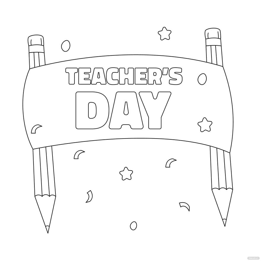 Teachers Day Banner Drawing