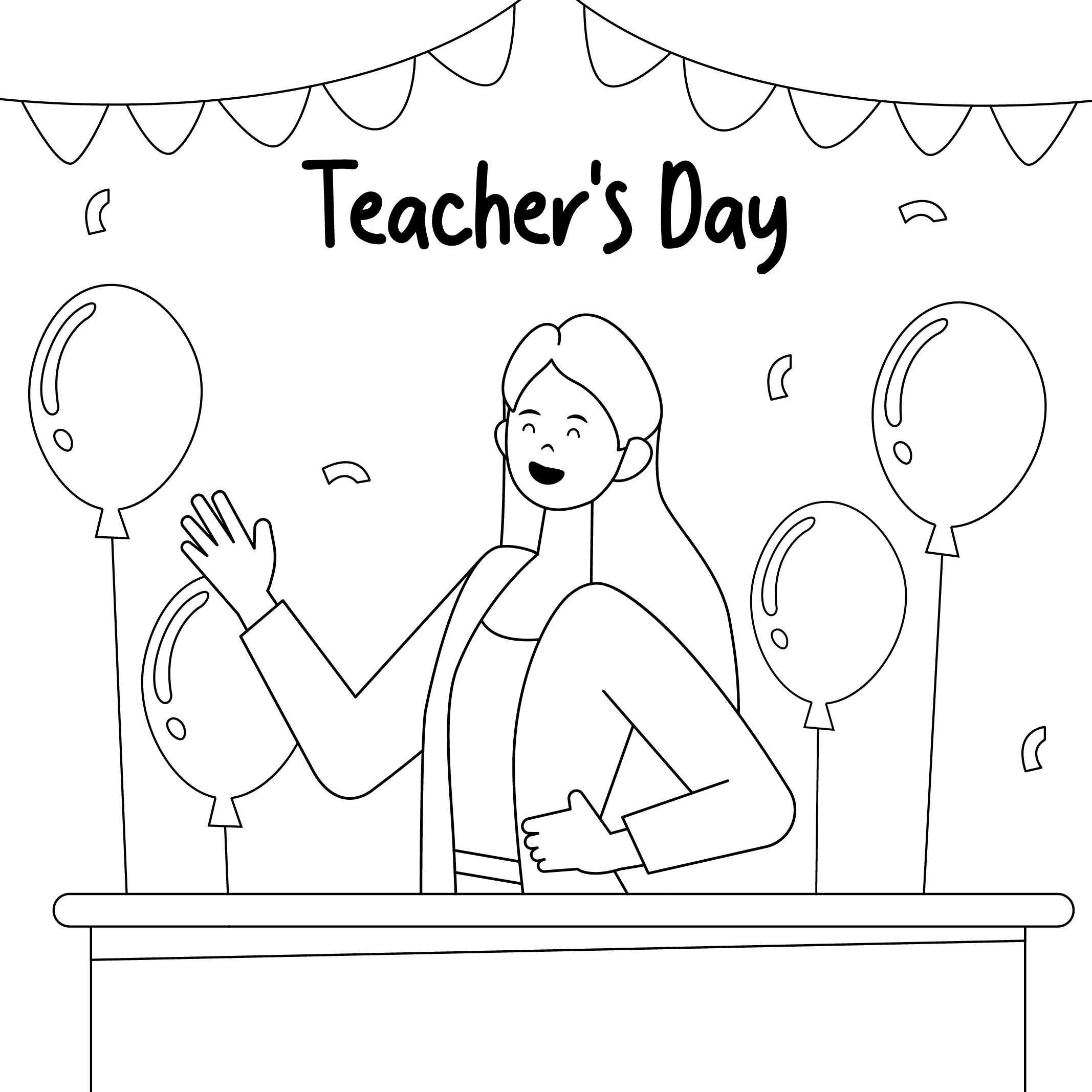 Teachers Day Logo Drawing Template - Edit Online & Download Example ...