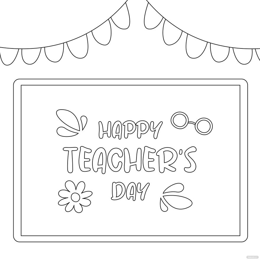 Happy Teachers Day Chalkboard Drawing in Illustrator, PSD, EPS, SVG, JPG, PNG