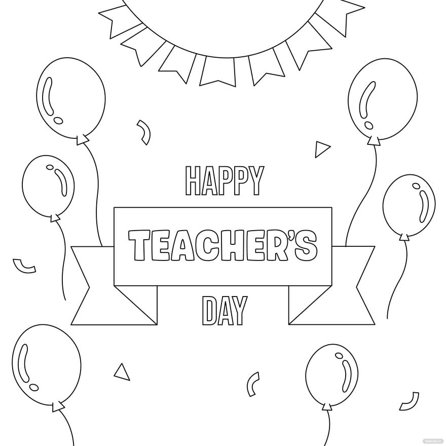 Happy Teacher's Day Celebration Drawing