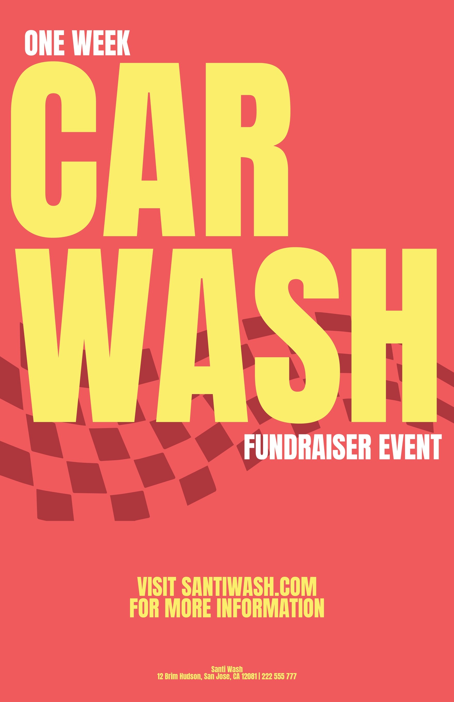 Fundraiser Car Wash Poster Template