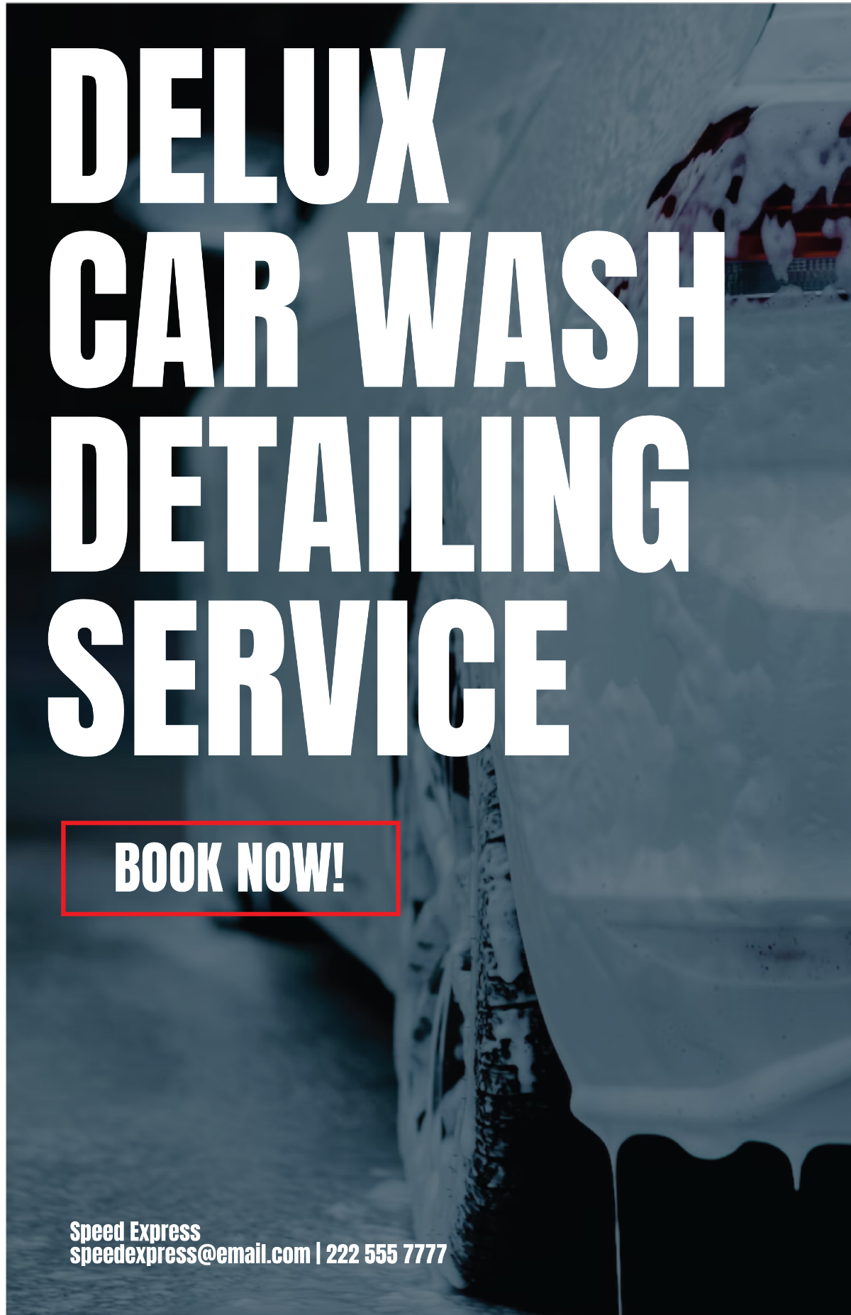 Free Car Wash Detailing Service Poster Template