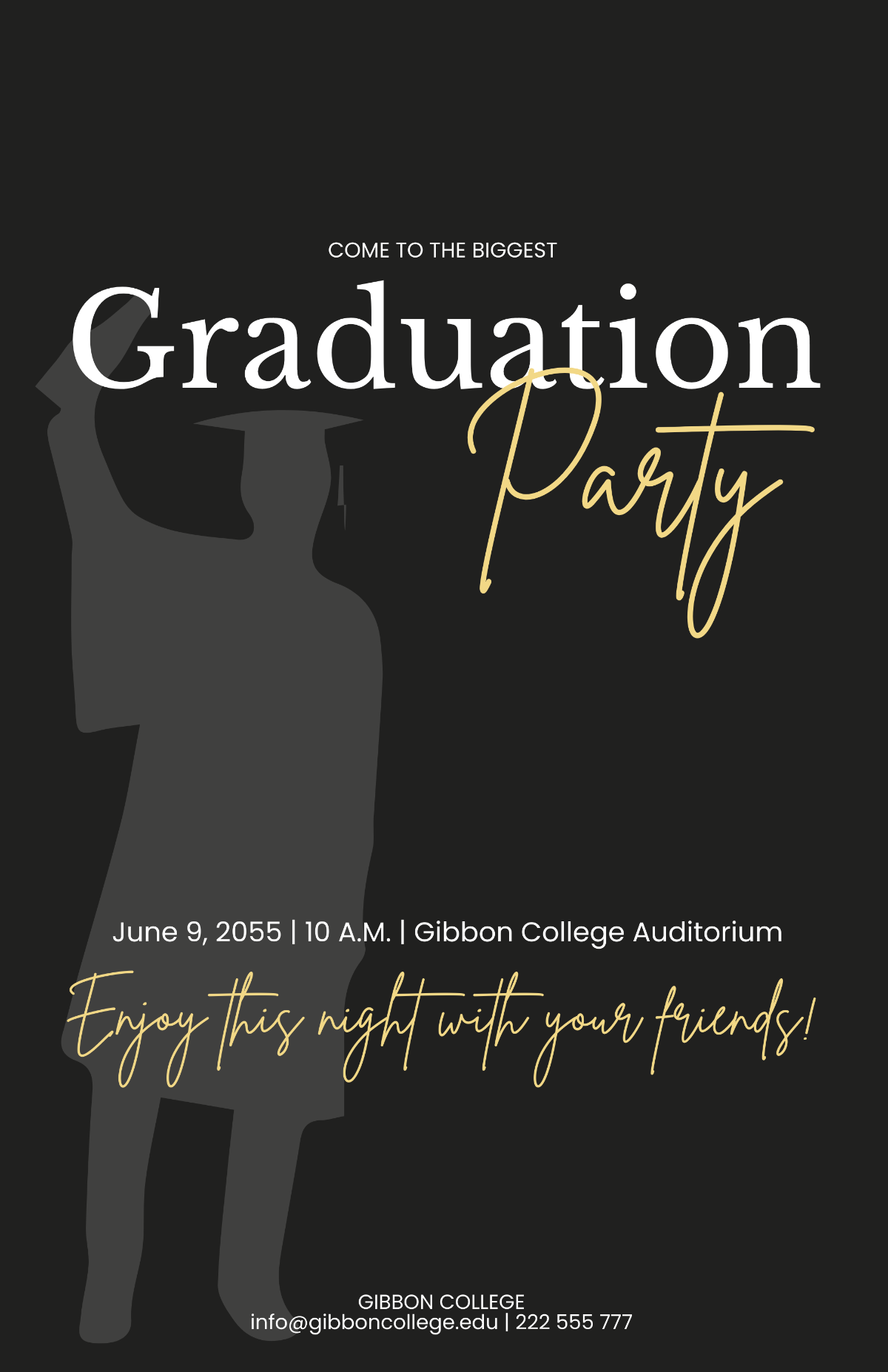 Graduation Party Poster Template