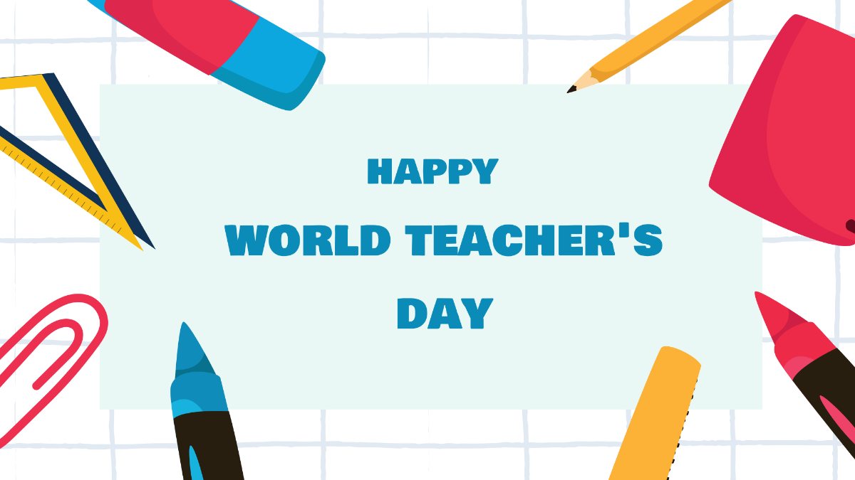 World Teacher's Day Background Template