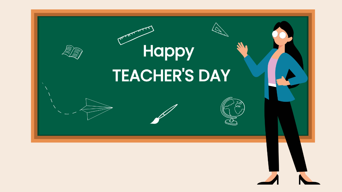Teacher's Day Zoom Background Template