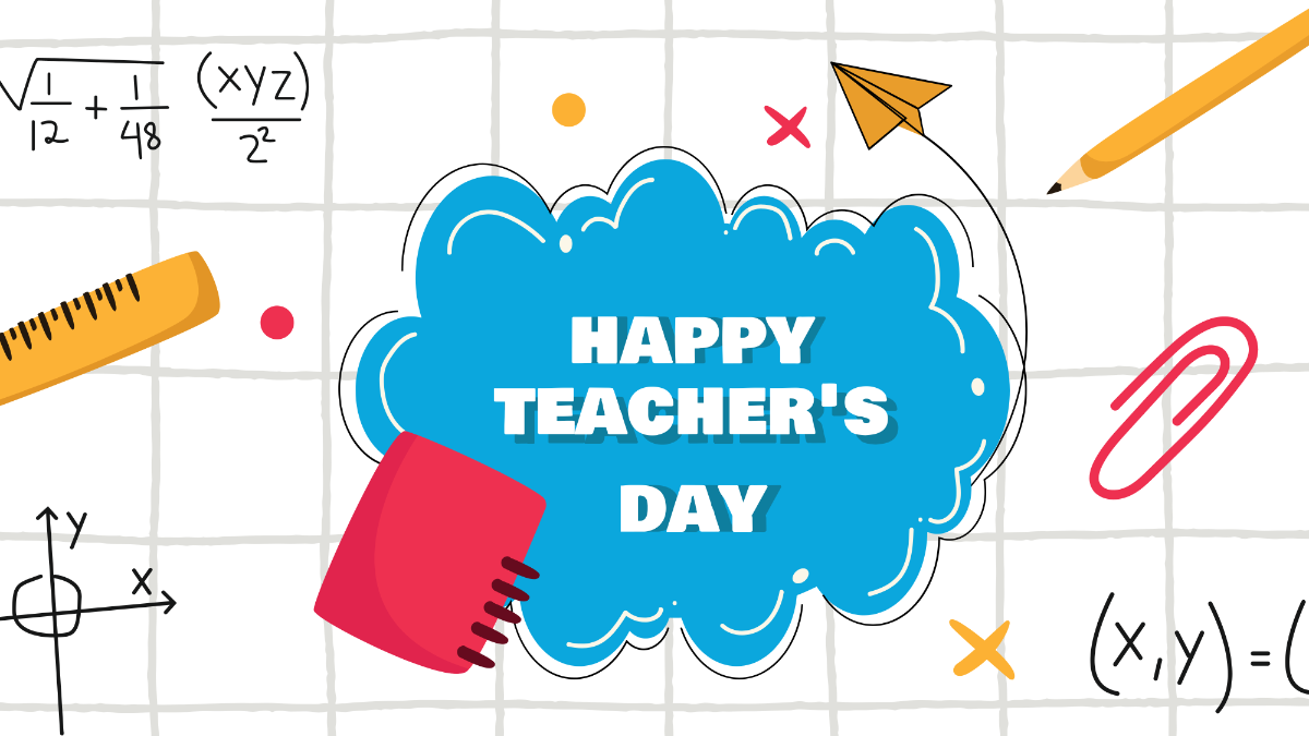 Free Teacher's Day Wishes Background Template