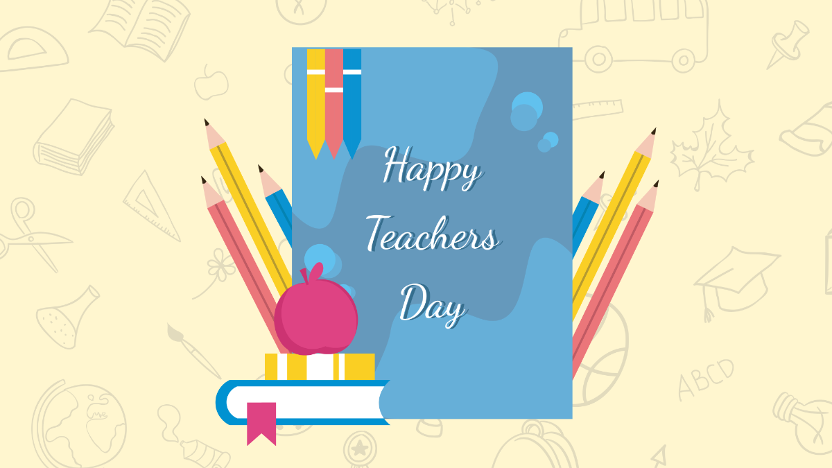 Free Teacher's Day Card Background Template