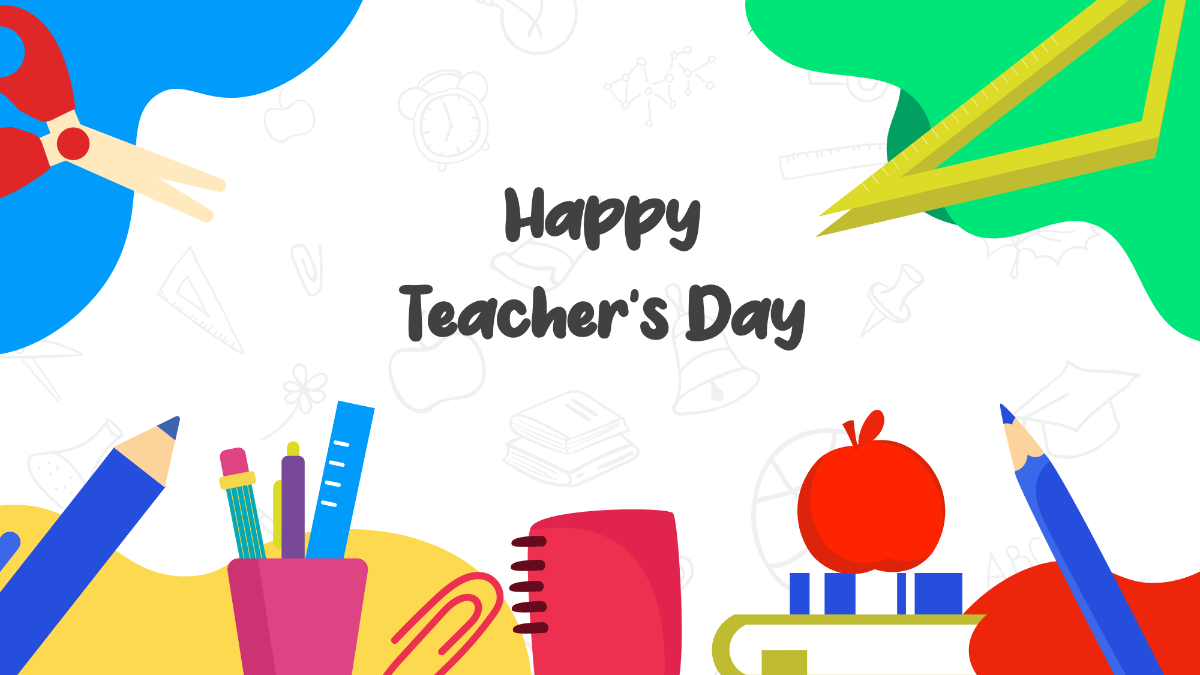 Free Teacher's Day Banner Background Template