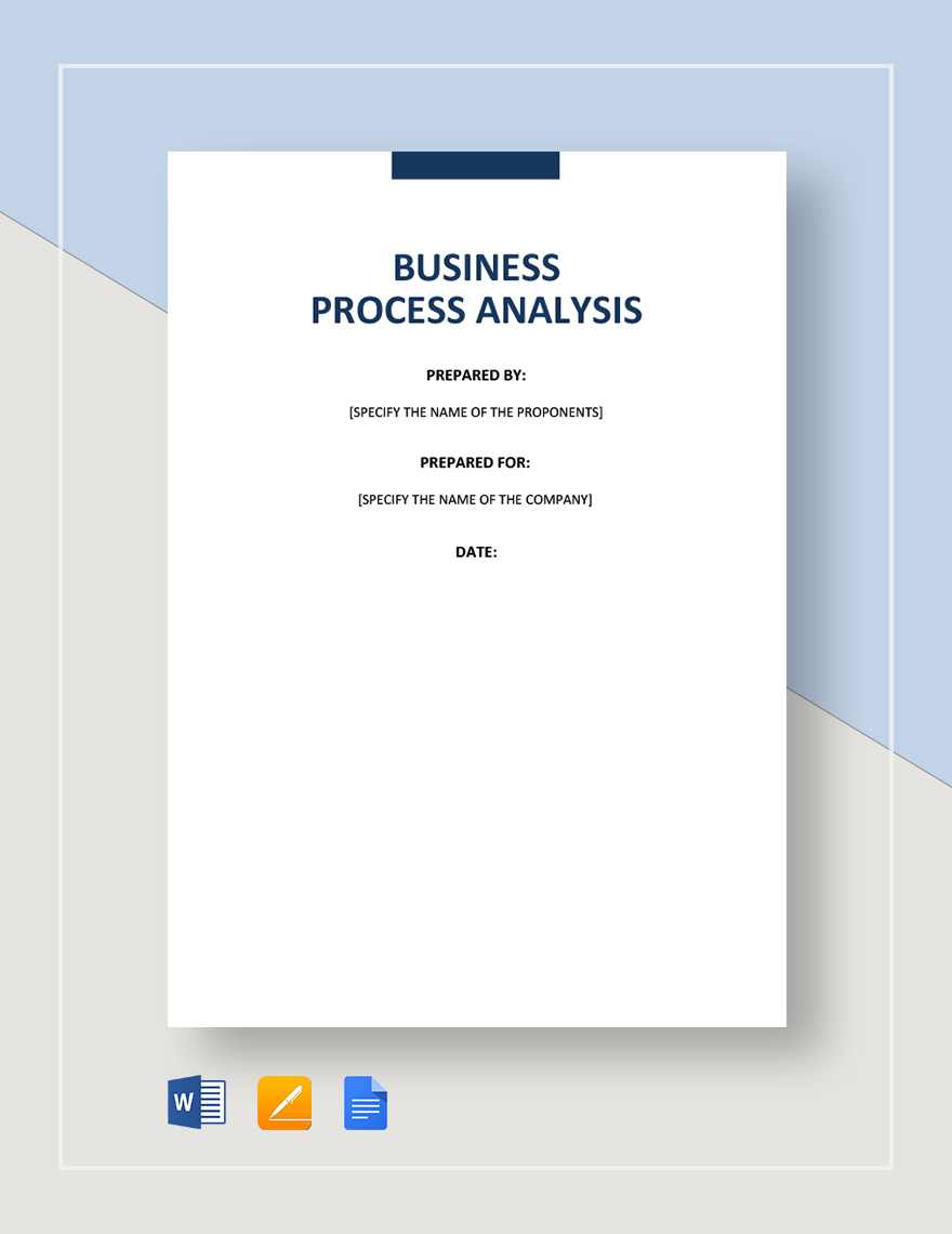 Business Analysis Template Google Docs Word Apple Pages Template