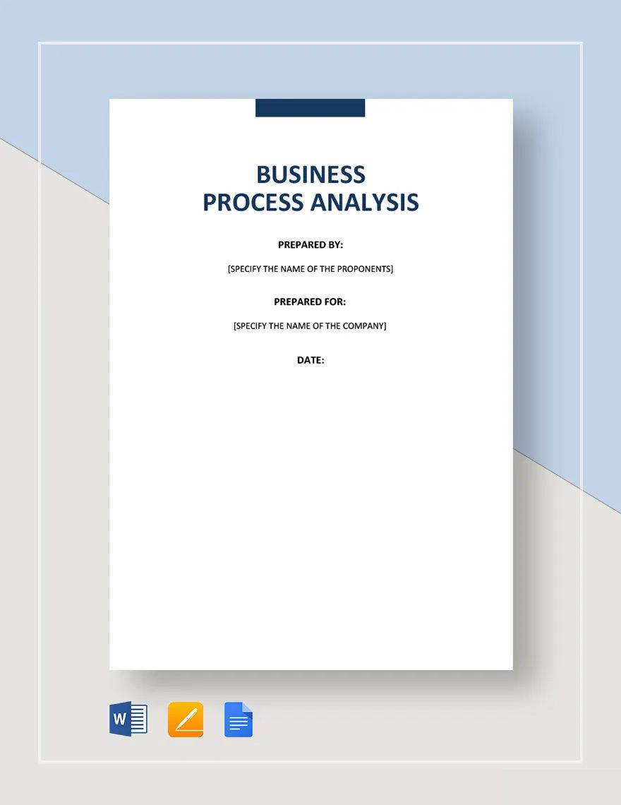 Business Process Analysis Template