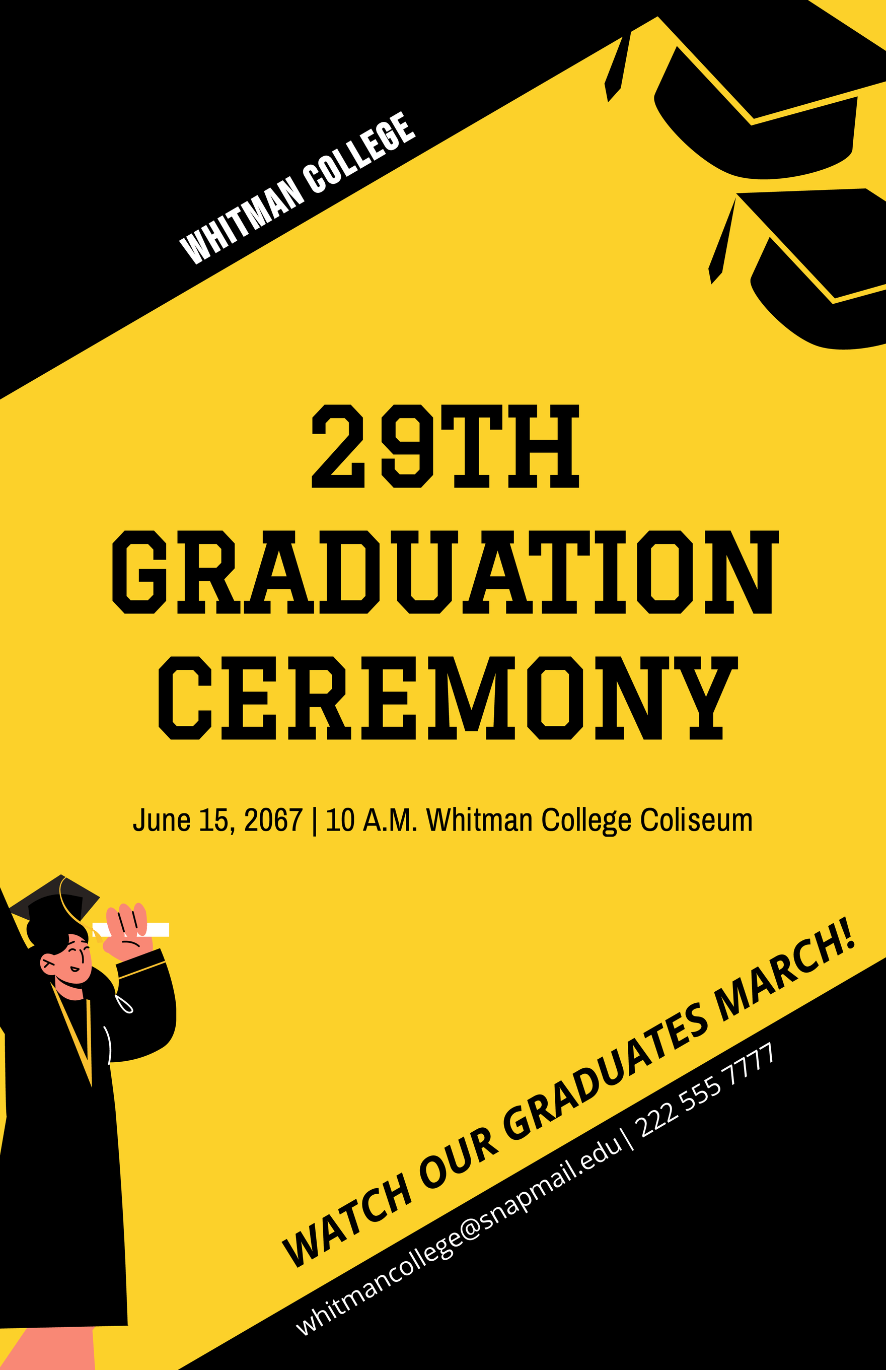 Modern Graduation Poster Template