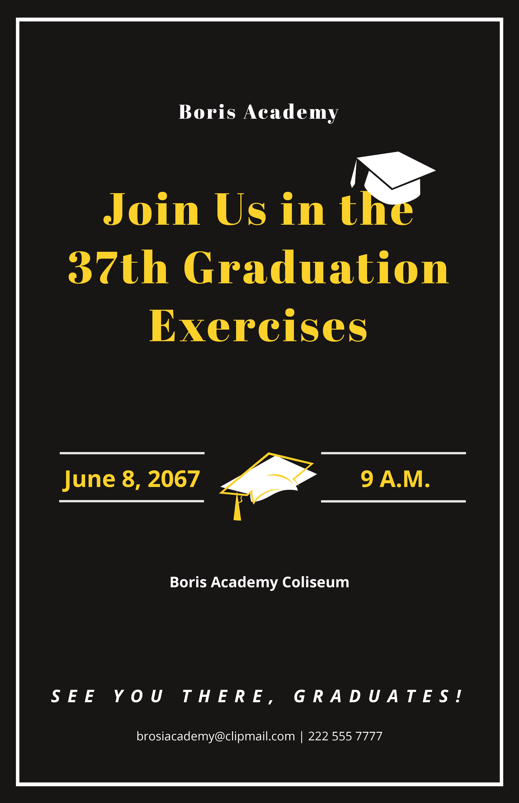 School Graduation Poster Template In Illustrator PSD Word Publisher