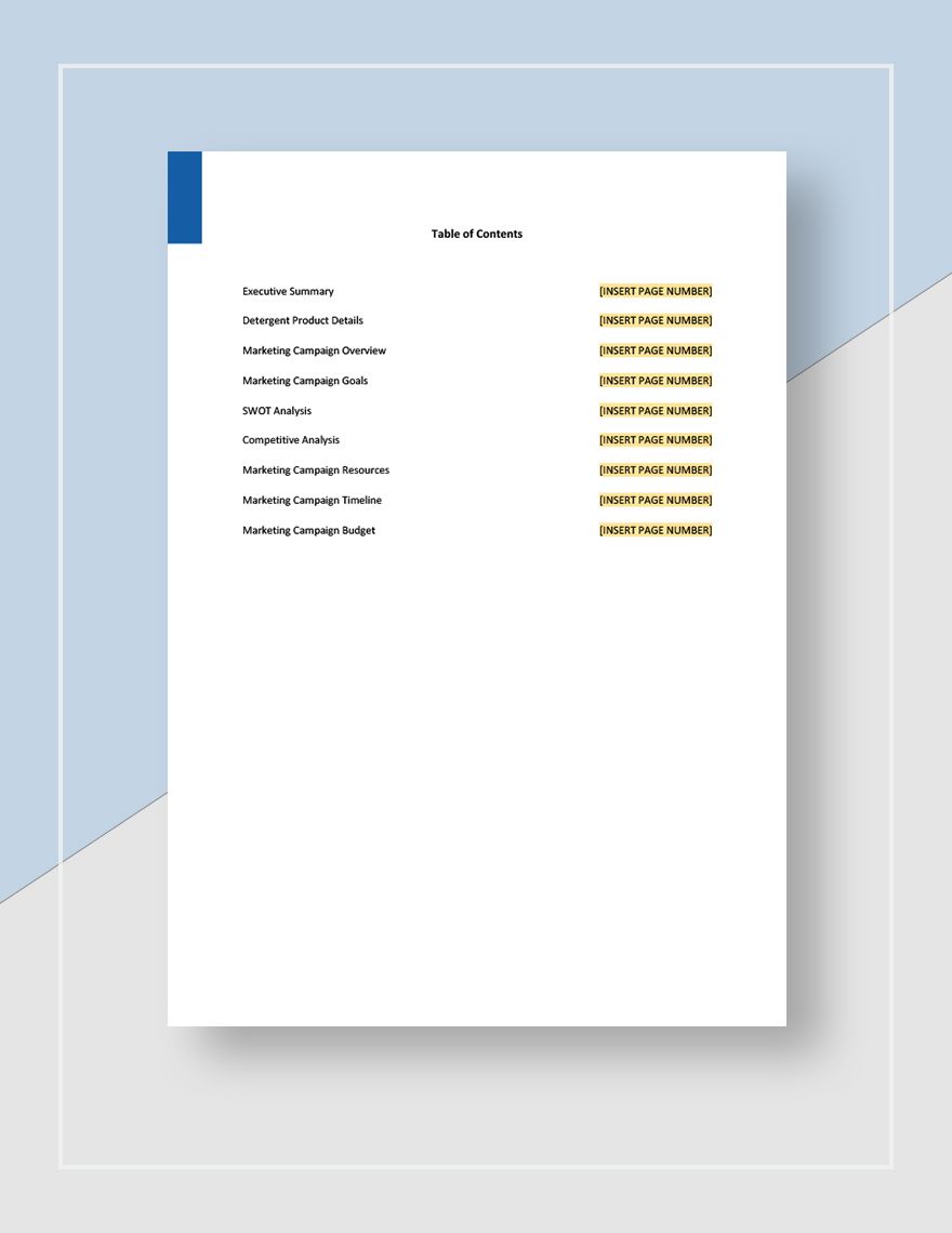 Marketing Campaign Plan Template