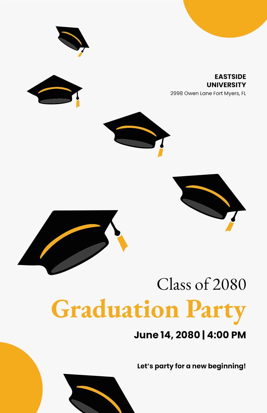 Graduation Congratulation Poster Template Google Docs, Illustrator