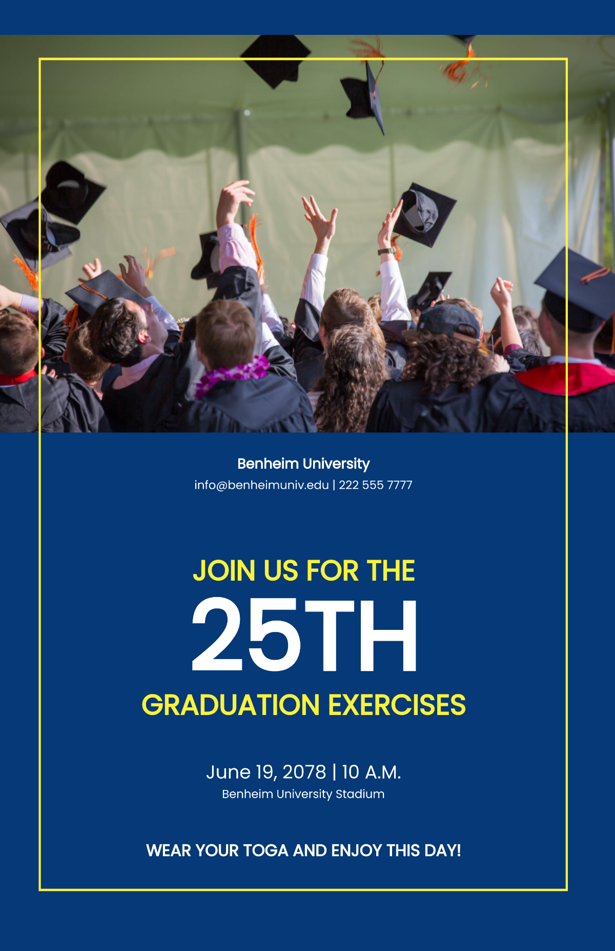 Free College Graduation Poster Template