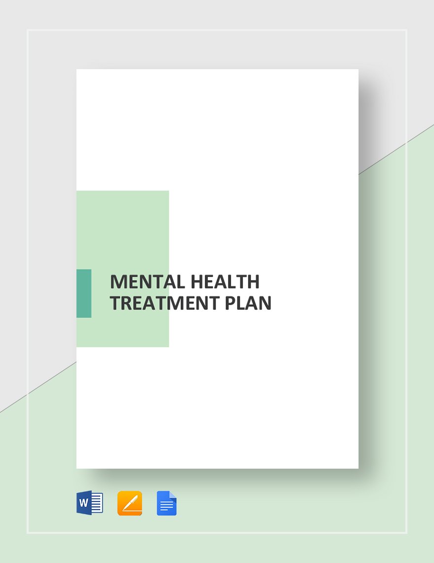 Mental Health Treatment Plan Template