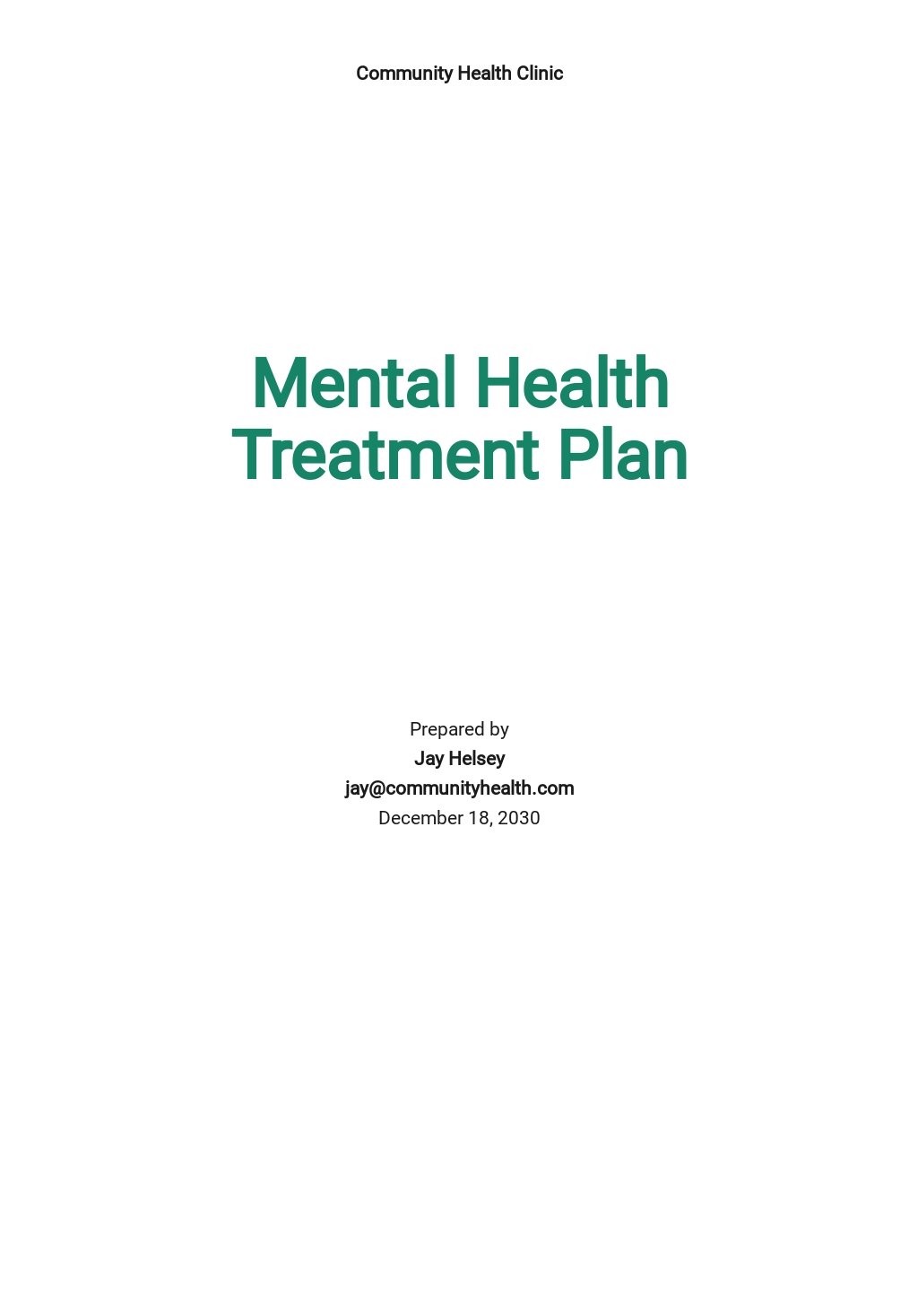 business plan for mental health practice