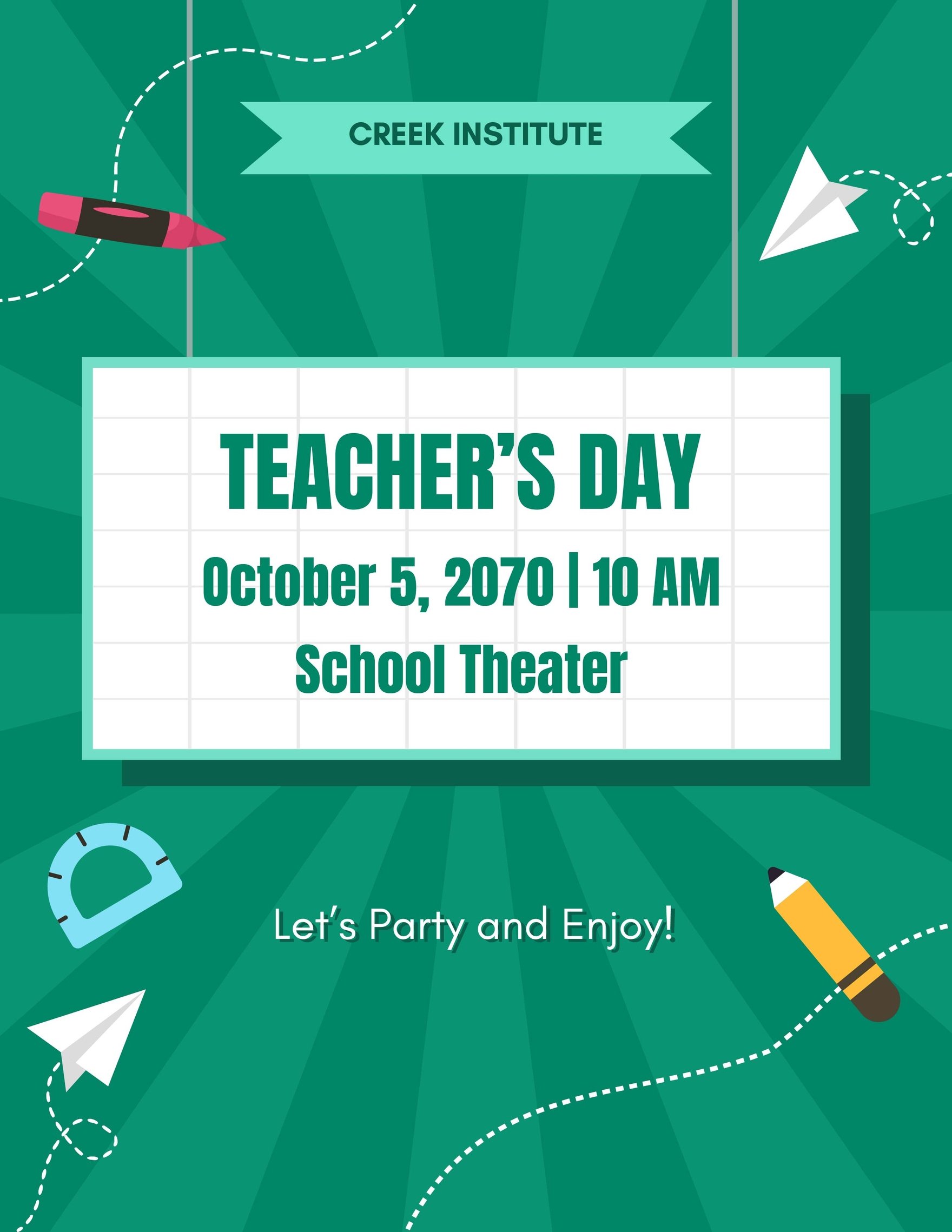 Free Teacher's Day Flyer Template