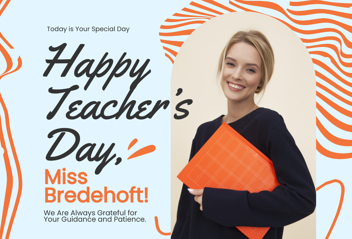 Teacher's Day Special Greeting Card Template