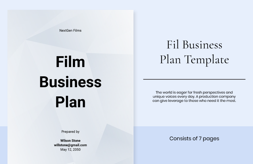 free film business plan template