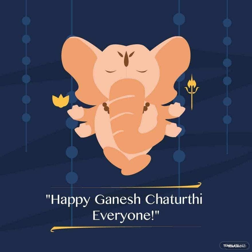 Ganesh Chaturthi Quote Vector