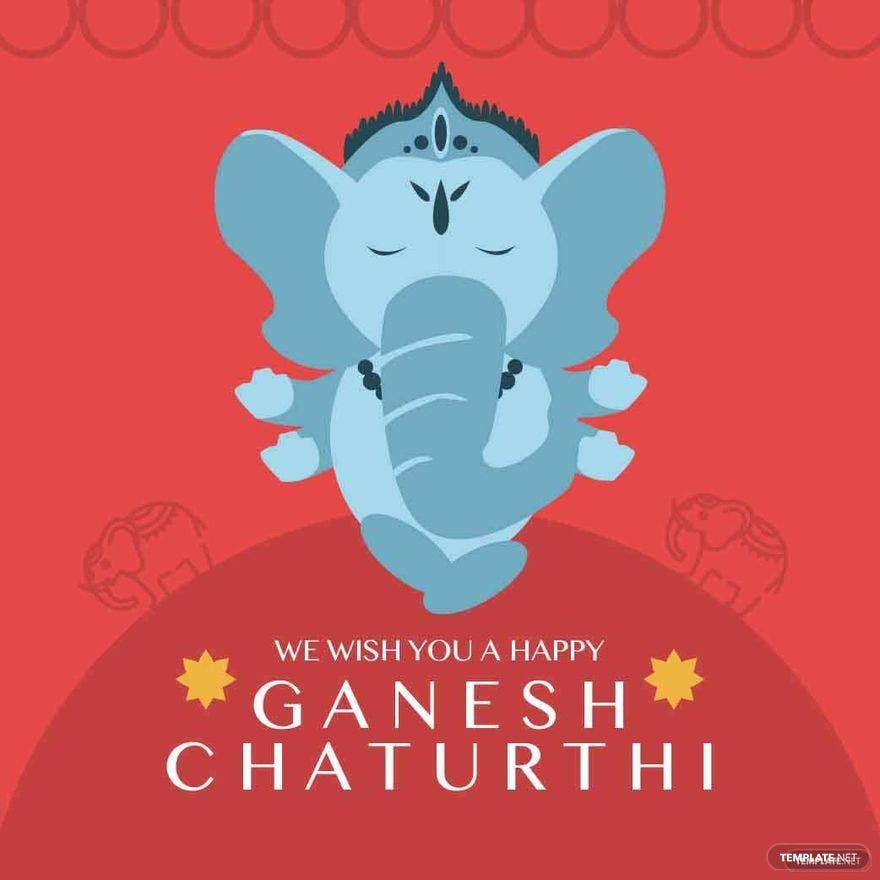 Ganesh Chaturthi Greeting Card Vector