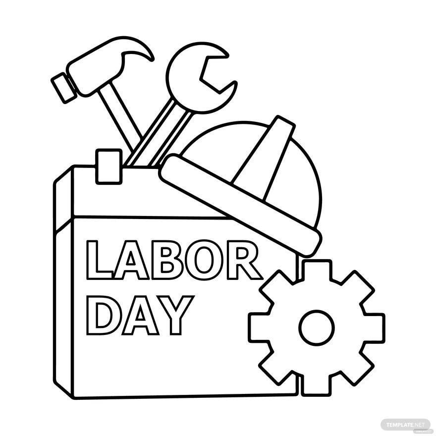 Free Labor Day Drawing Vector in Illustrator, PSD, EPS, SVG, JPG, PNG