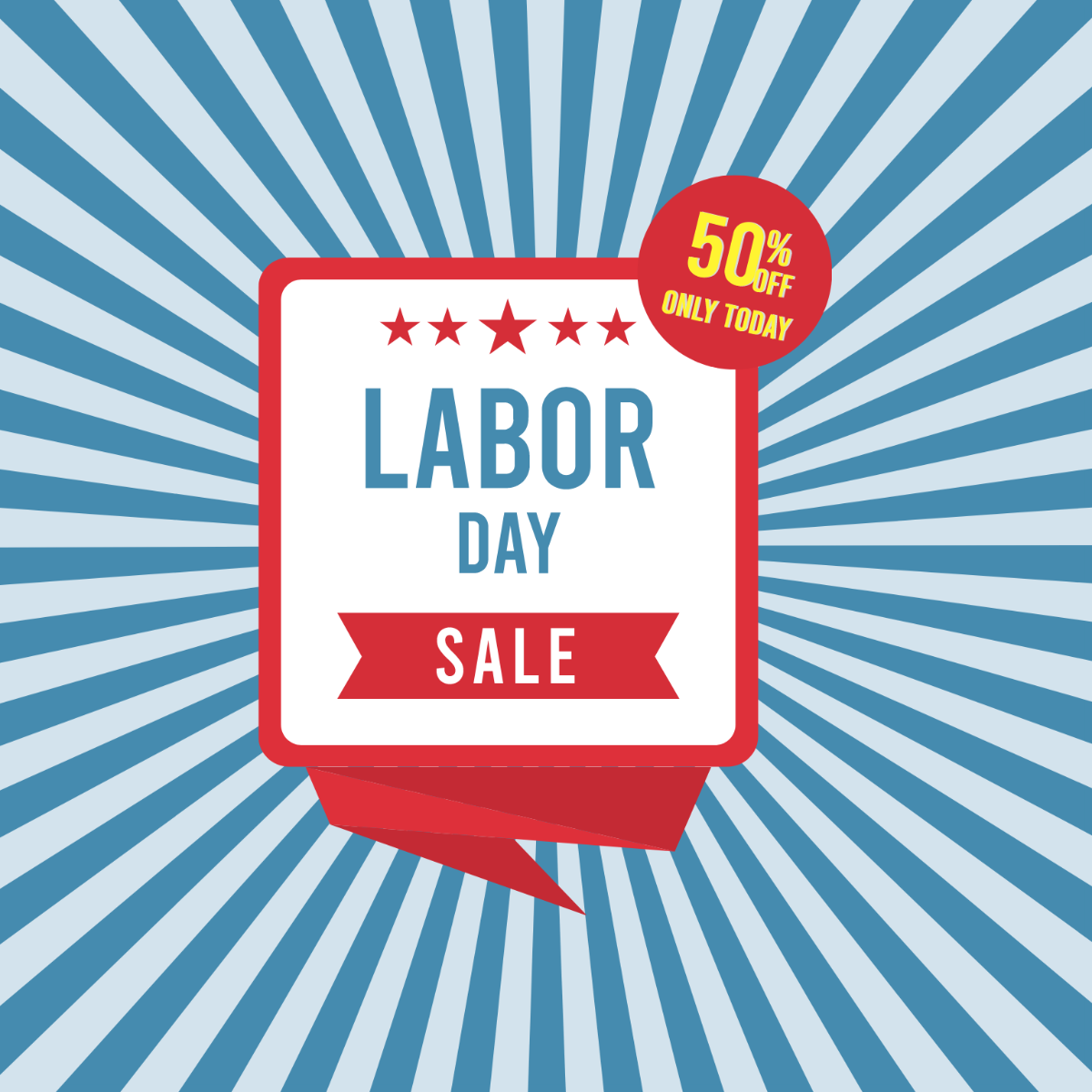 Free Labor Day Sale Illustration Template