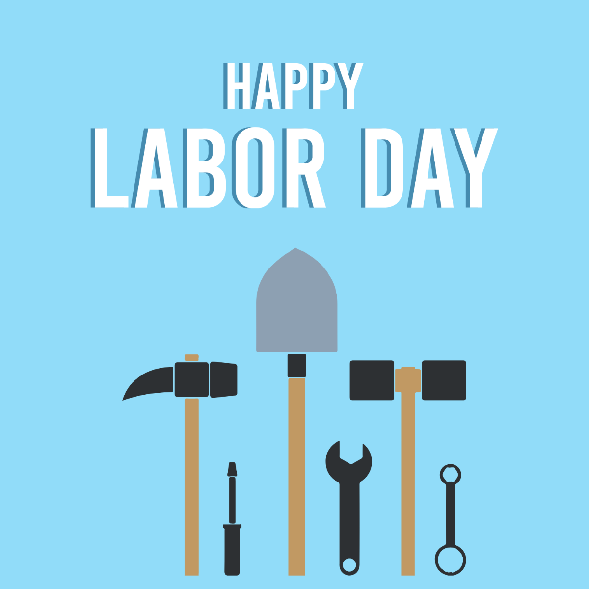 Labor Day Flat Design Vector Template