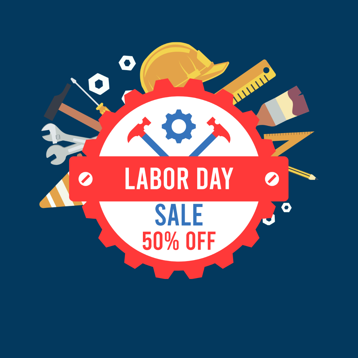 Labor day Sale Vector Illustrations Template