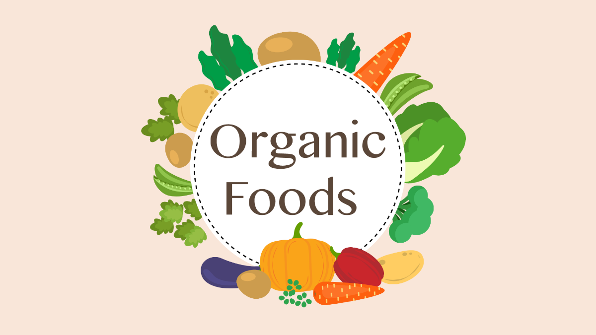 Organic Food Background Template
